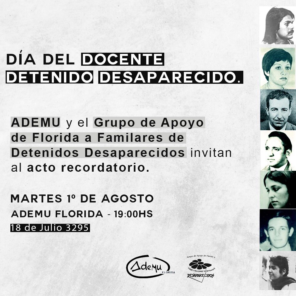 Actividad en ADEMU por el Día del Docente Detenido Desaparecidojpeg