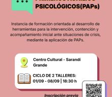 Talleres en Sarandí Grande sobre Primeros Auxilios Psicológicos