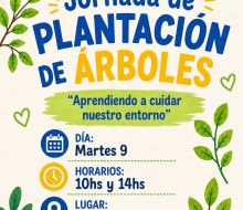 Jornada de plantación de árboles en el CAIF Prado Español 