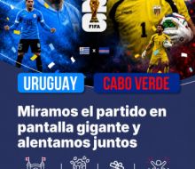 Pantalla gigante para alentar a Uruguay