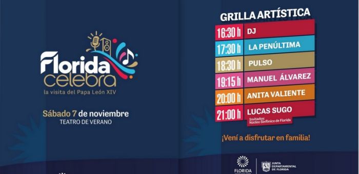 “Florida Celebra” en la previa de la llegada del Papa: El cierre musical será de Lucas Sugo