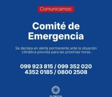 Comité Departamental de Emergencias en alerta permanente por situación climática