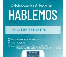 Charla en Florida sobre adolescencias y pantallas