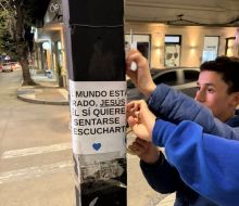 Intervención urbana de concientización sobre la prevención del suicidio