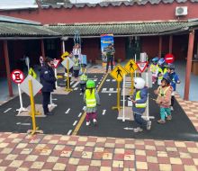 Taller de seguridad vial con alumnos de escuelas rurales