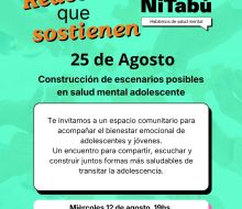 Encuentro sobre salud mental adolescente hoy en 25 de Agosto