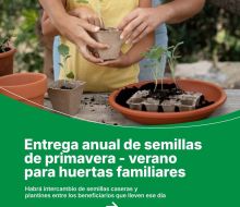 Continua este lunes la entrega anual de semillas de primavera - verano para huertas familiares.