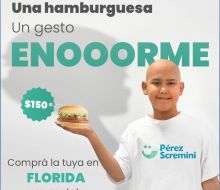 Una hamburguesa, un gesto enorme: solidaridad con la institución Pérez Scremini en Florida