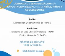 Jornada de sensibilización contra la explotación sexual de niñas, niños y adolescentes en Casupá