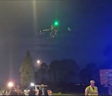 Policía Caminera utiliza un dron para el control del tránsito