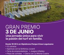 Jornada hípica del 3 de Junio con destacadas carreras en el Hipódromo “Irineo Leguisamo”