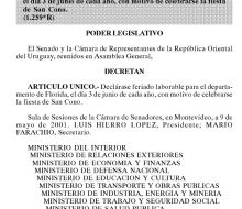 3 de junio: Feriado laborable para el departamento de Florida