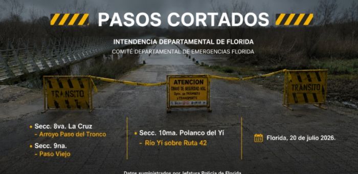 Comité de Emergencias informó cortes en tres pasos del departamento