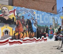 Renuevan mural ubicado en la terminal de Ómnibus de Florida 