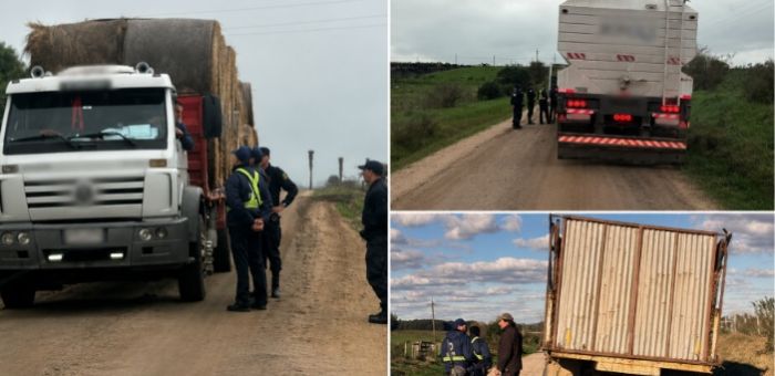 Intendencia controló el cumplimiento de la prohibición de tránsito pesado por caminos rurales