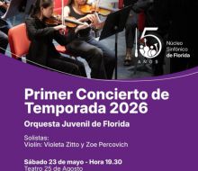 Hoy la Orquesta Juvenil de Florida presenta su Primer Concierto de Temporada 2026