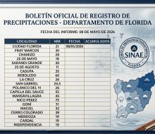 Precipitaciones en Florida: Nico Pérez registró 75 mm y Reboledo 60 mm