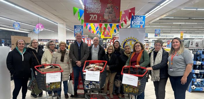 “Rueda Solidaria”: Rotary Club Florida y Ta-Ta entregaron alimentos a instituciones locales