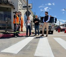Avanzan trabajos de señalización vial en la ciudad de Florida