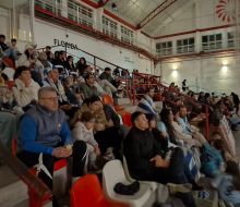 Buen marco de público en el Estadio 10 de Julio para alentar a Uruguay en pantalla gigante