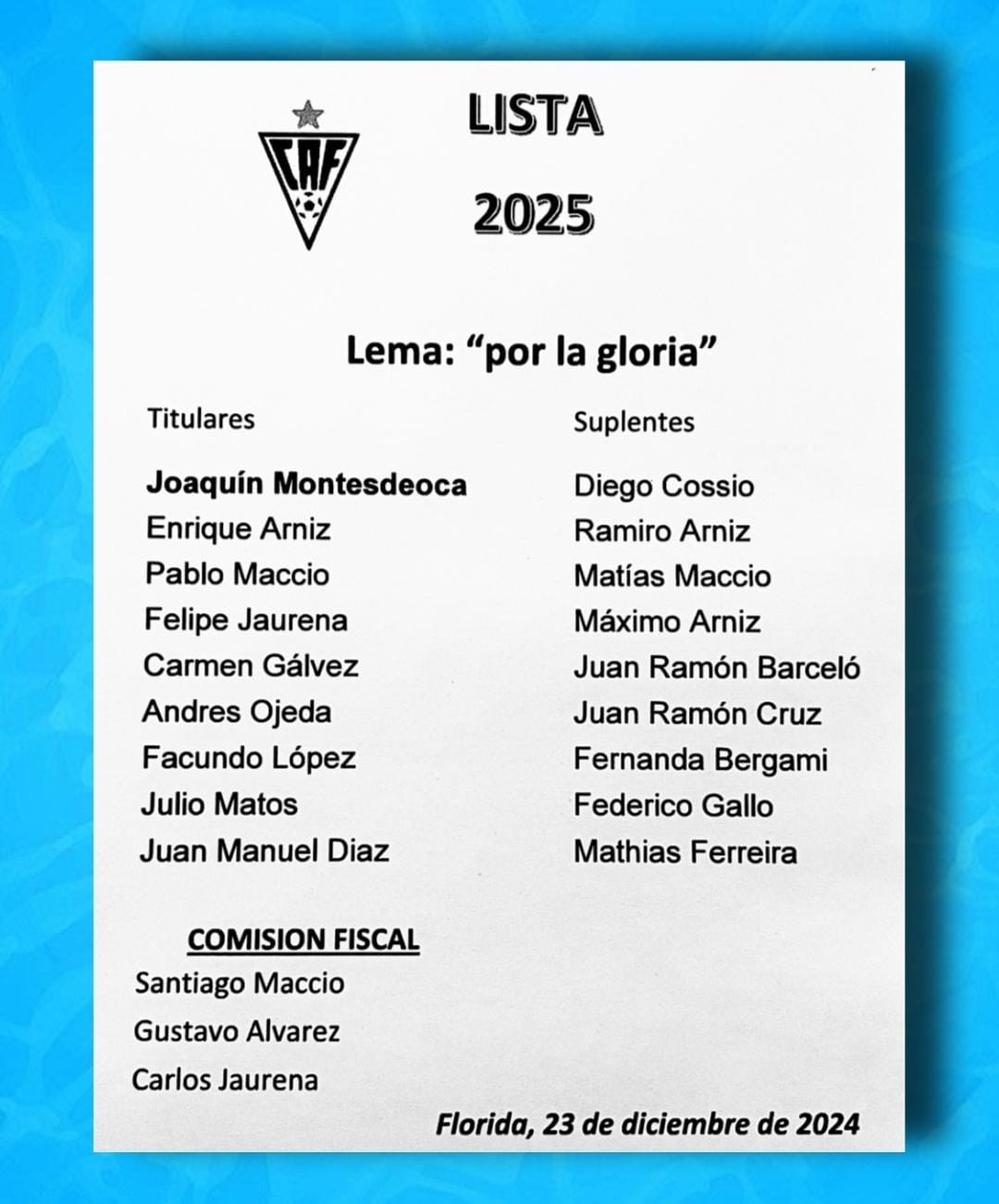 DIRECTIVA ATLETICO FLORIDA 2025