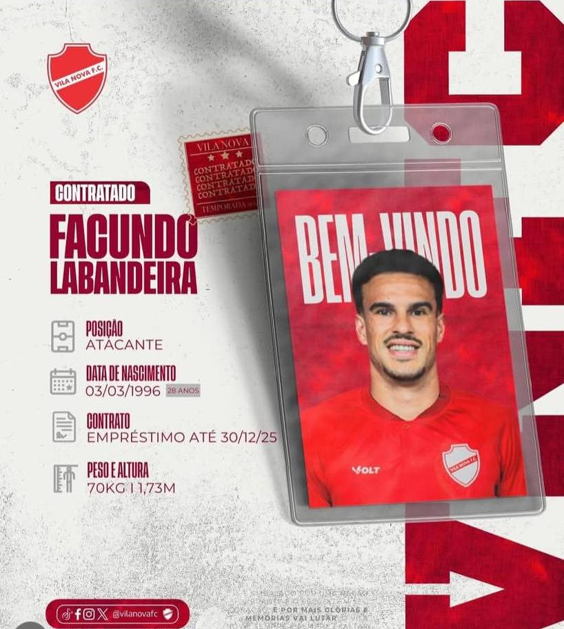 Facundo Labandeira es nuevo jugador de Vila Nova de Brasil