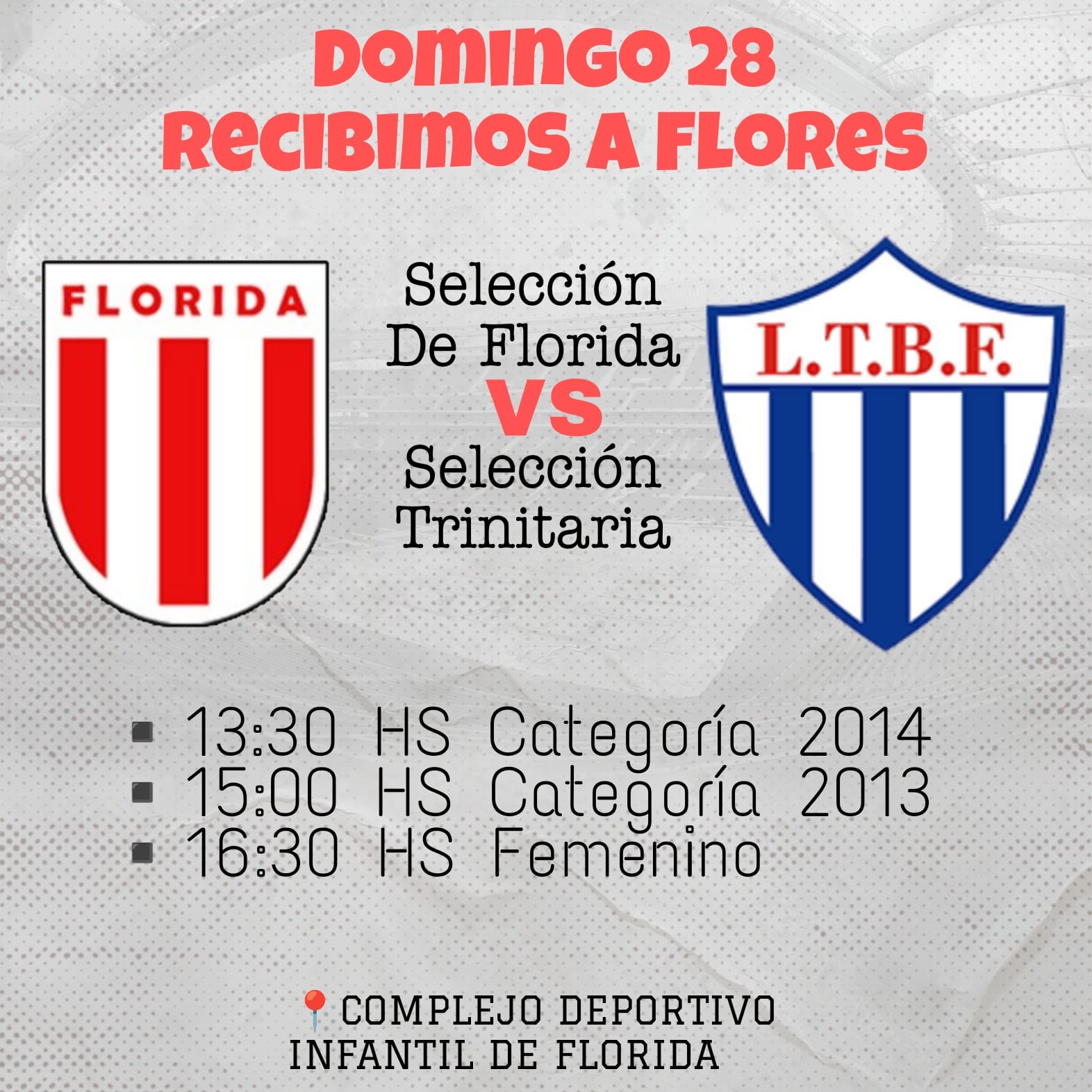 Florida recibe a Flores en categorías 2014 y 2013