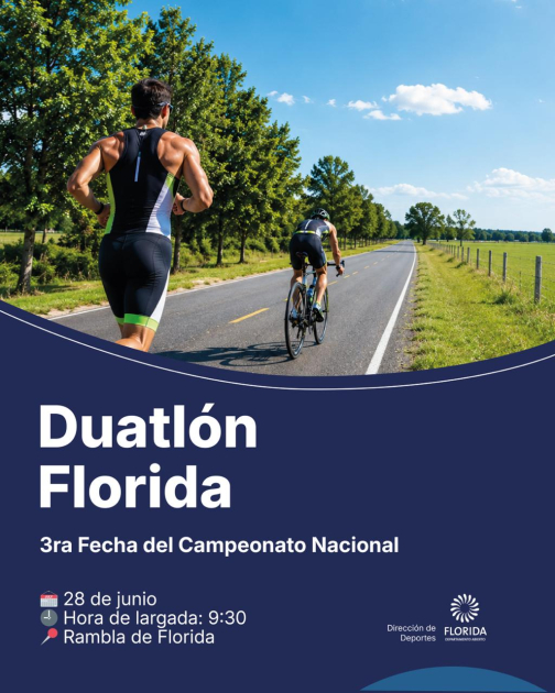 Florida recibe la 3.ª fecha del Campeonato Nacional de Duatlón