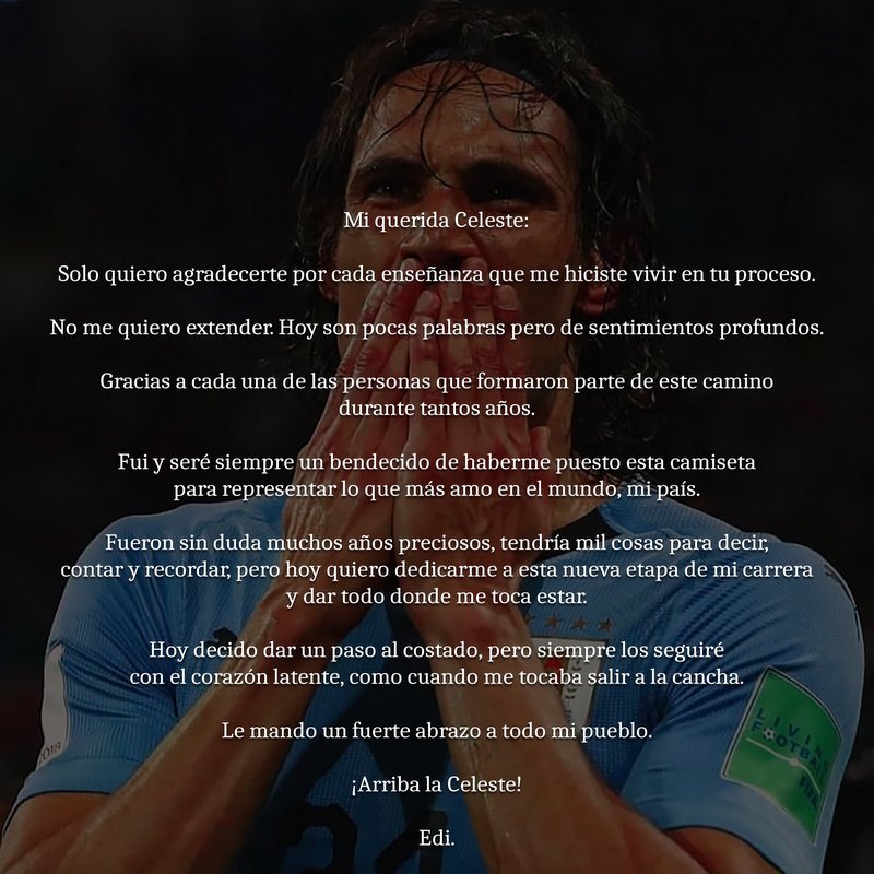 comunicado de cavani 001