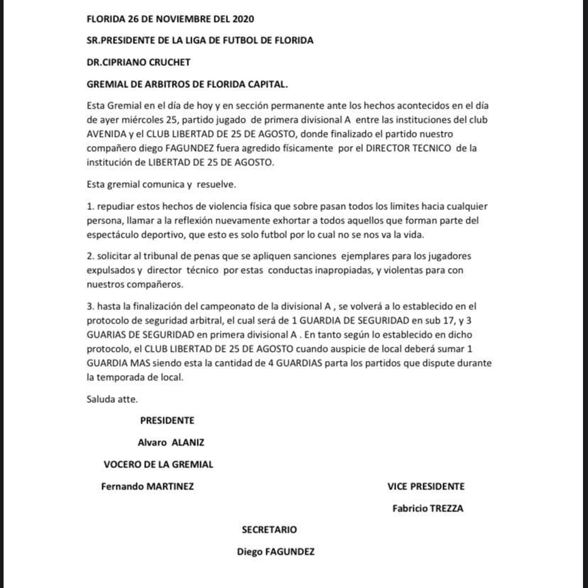 gremio arbitros