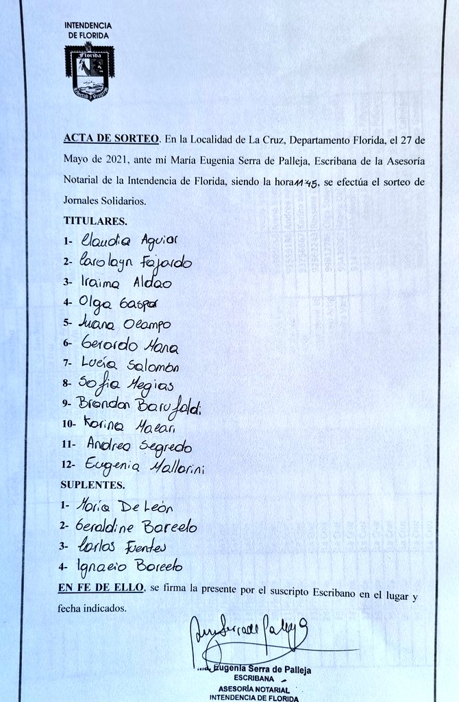 Favorecidos en Pintado La Cruz Maciel y Polanco del Yí. 2