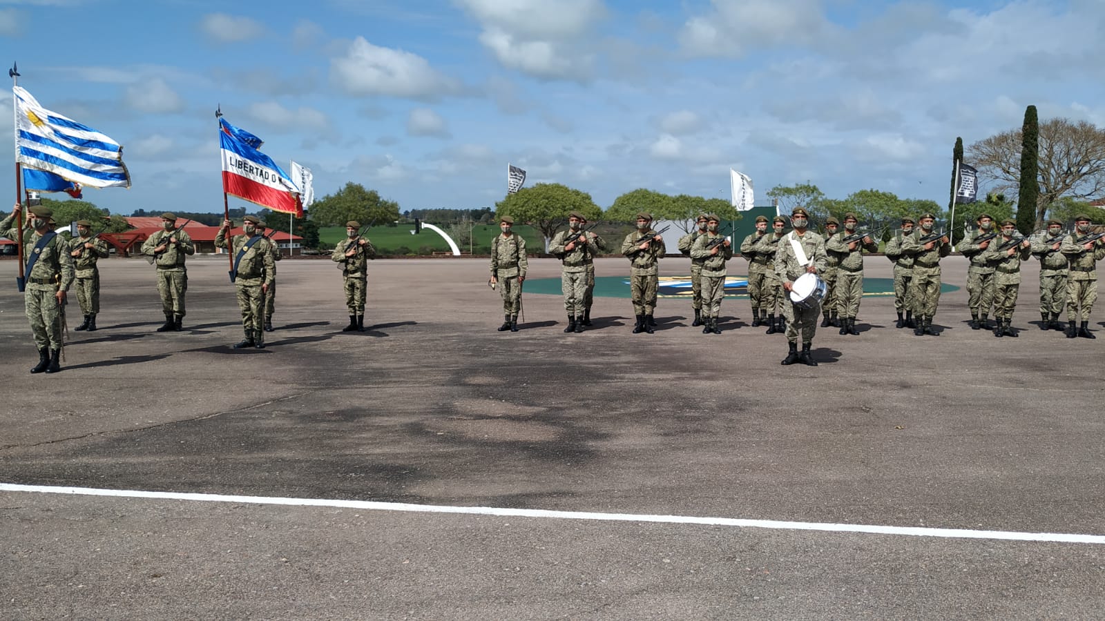 Acto de Jura de Fidelidad a la Bandera Nacional en el Batallón Sarandí de Ingenieros de Combate N2 4