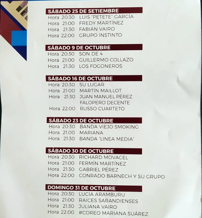 Artistas floridenses se presentarán durante 6 semanas en el Teatro 25 de Agosto 2