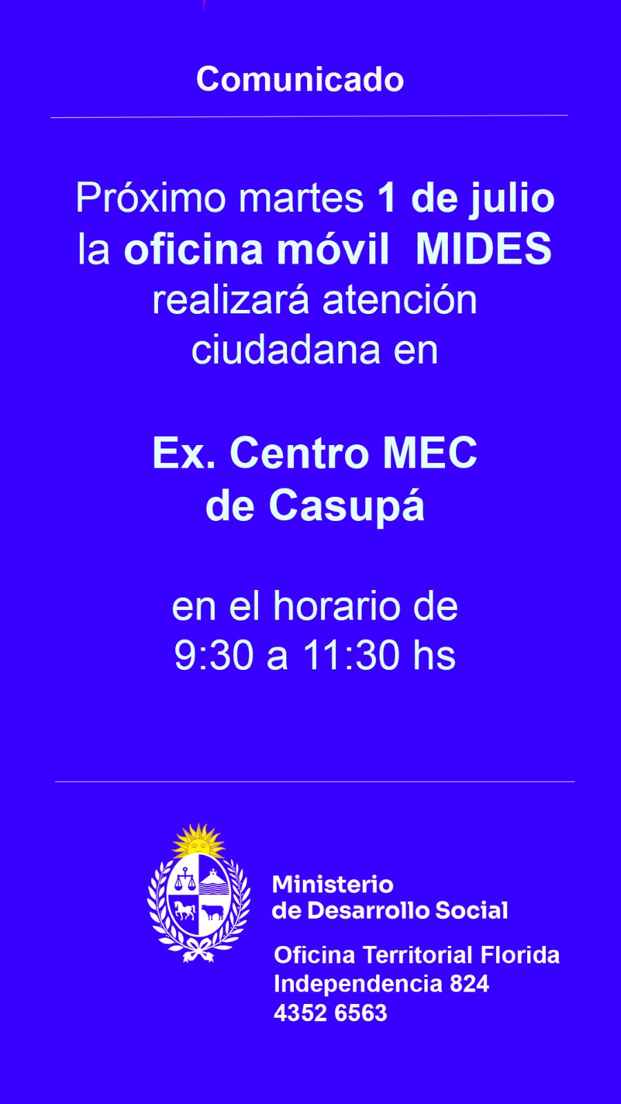 Atención Ciudadana del MEC en Casupá