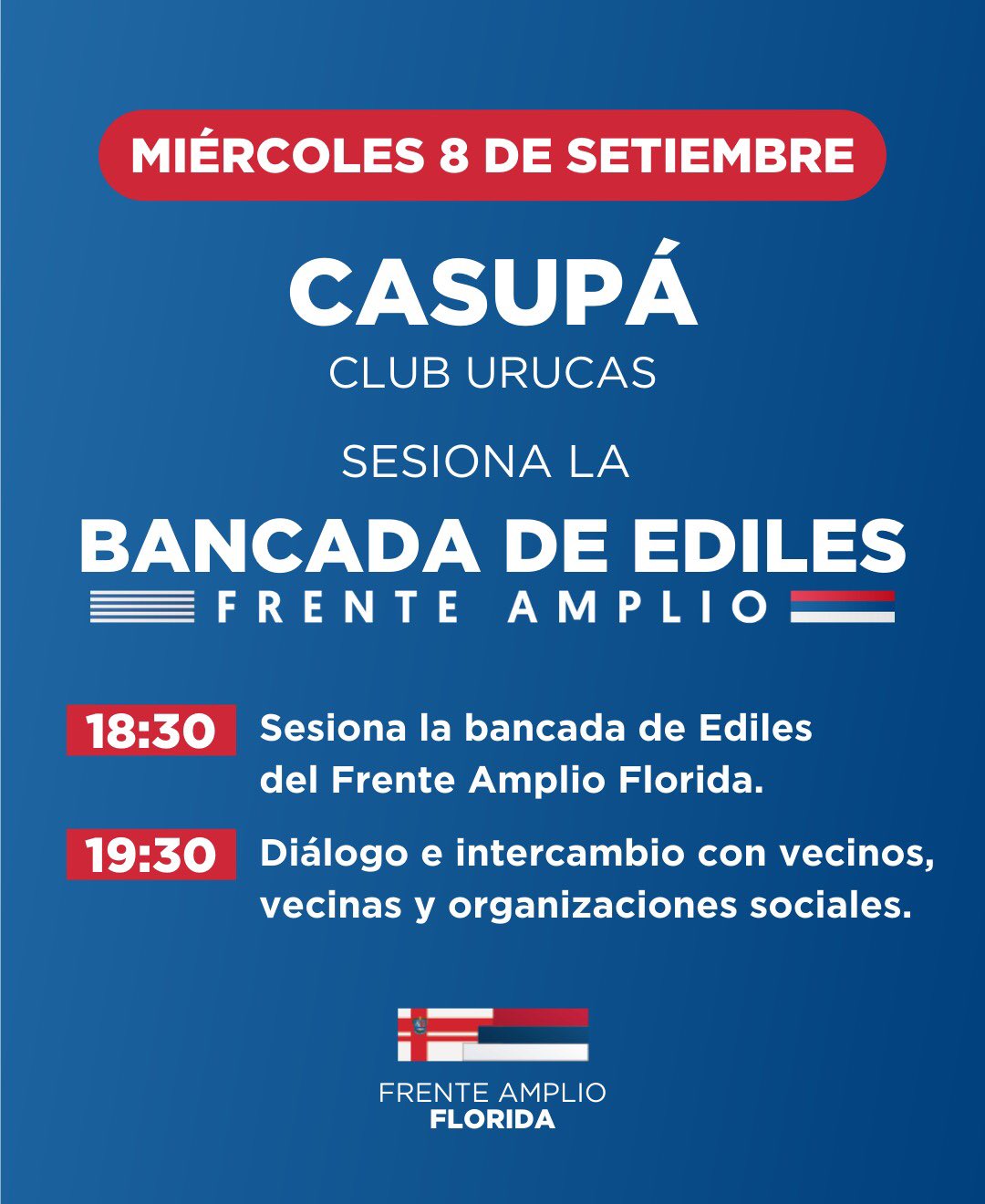 Bancada de ediles del FA sesiona en Casupá
