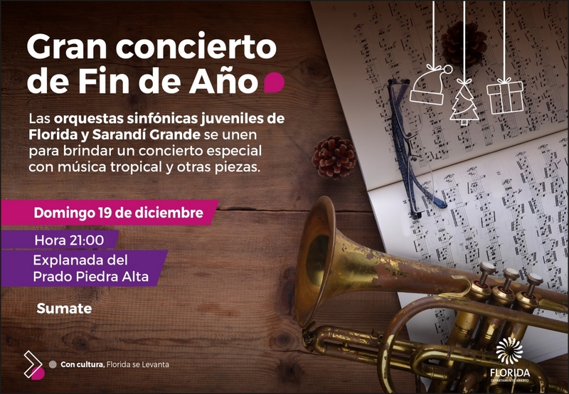 CONCIERTO DE FIN DE AÑO DE LAS SINFÓNICAS DE FLORIDA Y SARANDÍ GRANDE