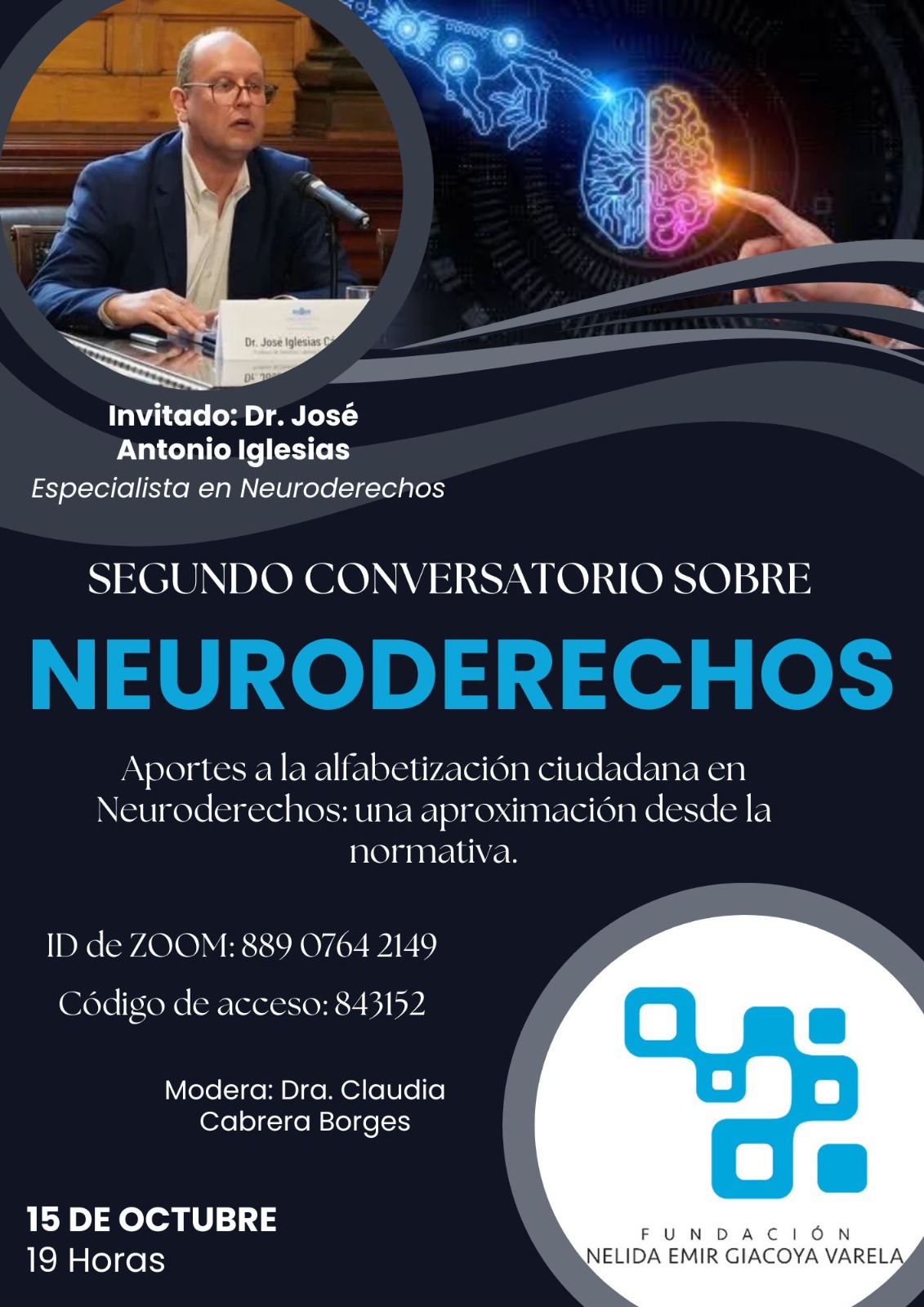 Charla sobre neuroderechos organizada por la Fundación Nélida Giacoya