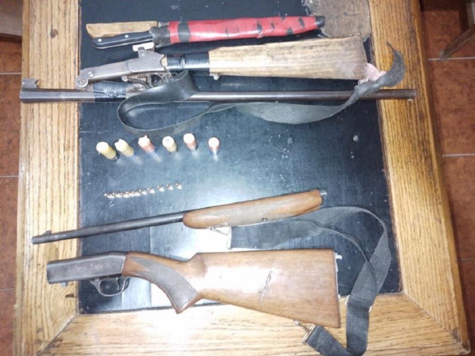 Control Policial permitió incautar dos armas de fuego