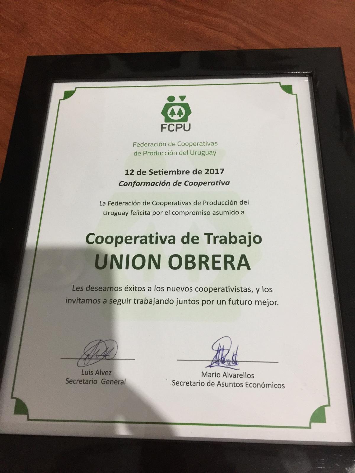 Cooperativa Unión Obrera cumple 8 años 2