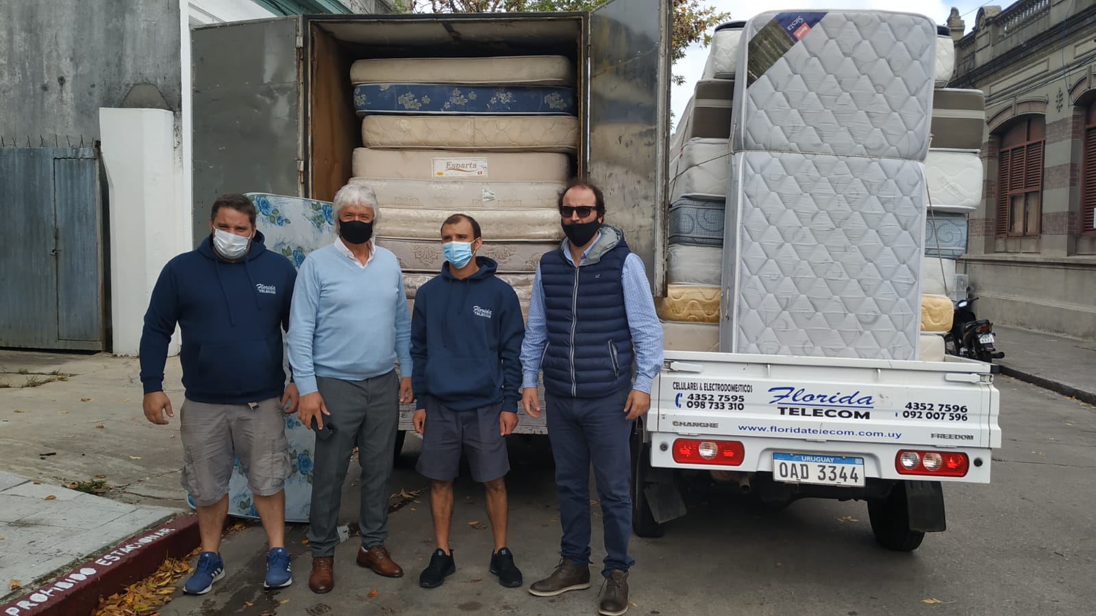Desarrollo Social recibió donación de colchones de la empresa Florida Telecom 3