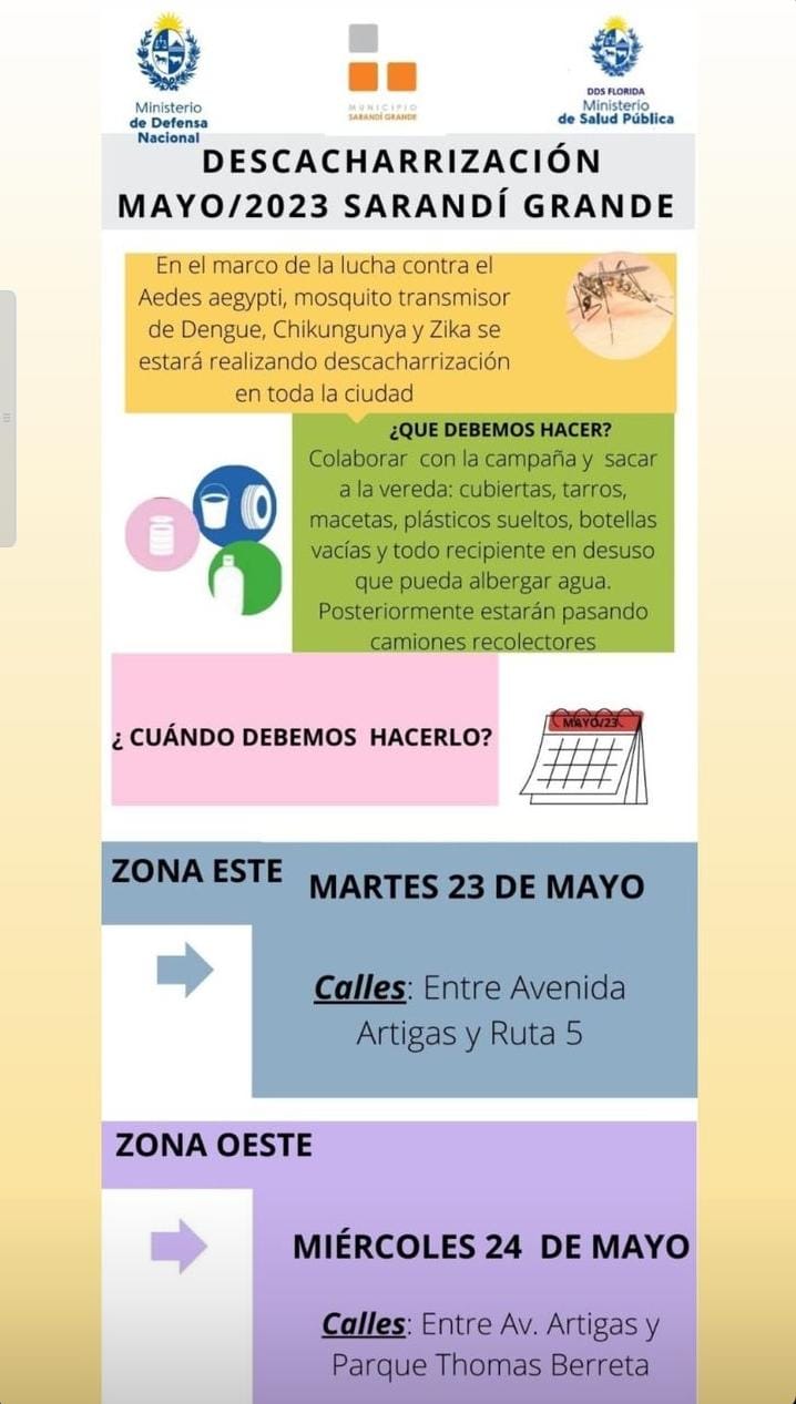 Descacharrización en Sarandí Grande
