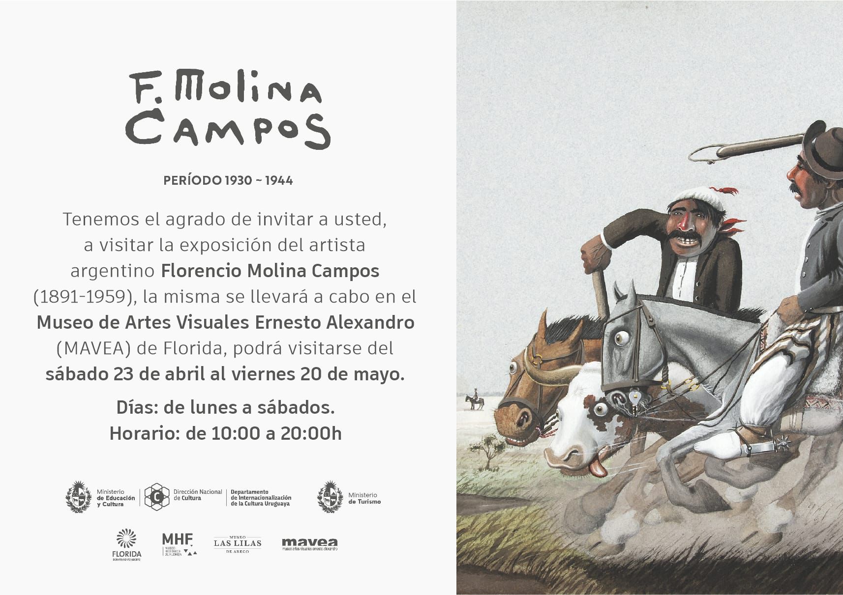 Exposición de Ilustraciones del artista argentino Florencio Molina Campos