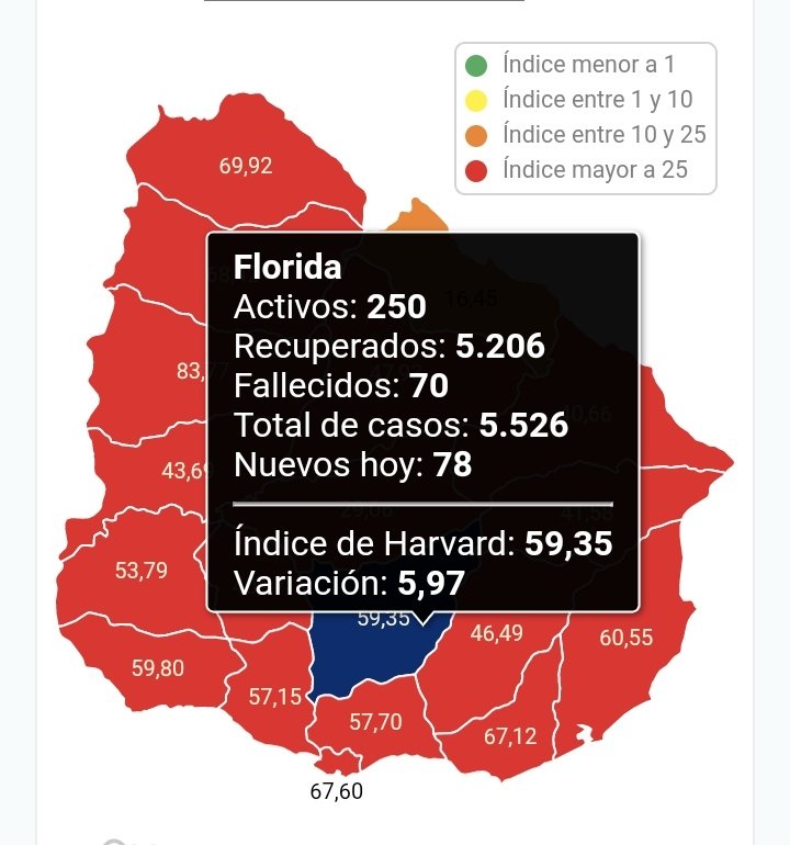 Florida registra 250 activos