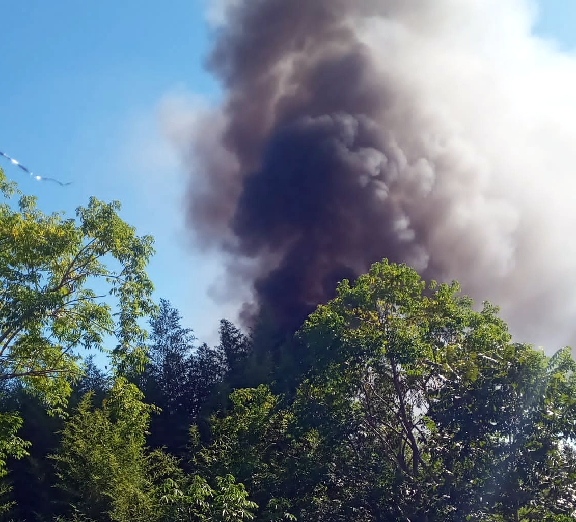 Incendio en cañaveral de 25 de Mayo