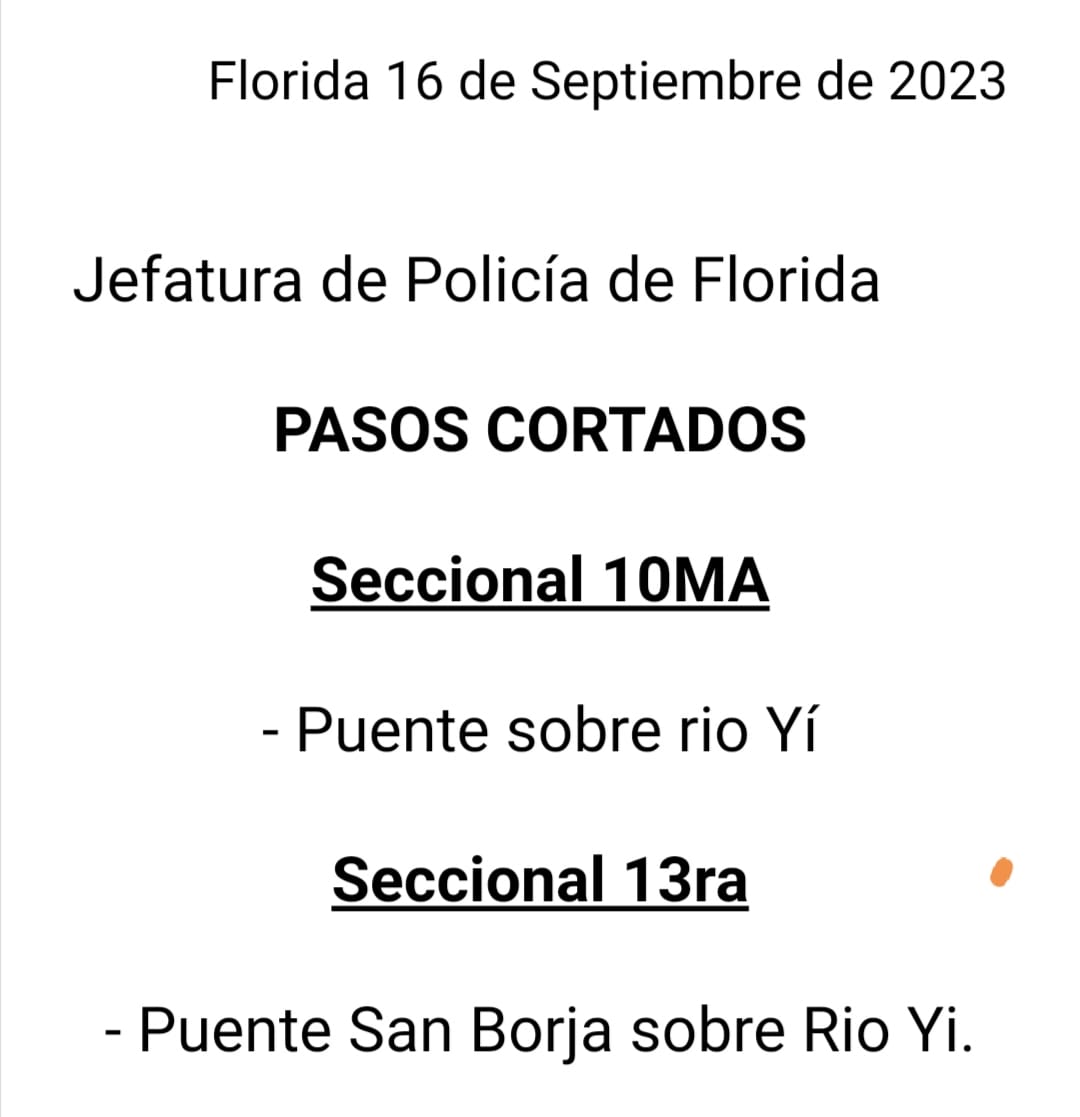 Informe de pasos cortados 16 9 23