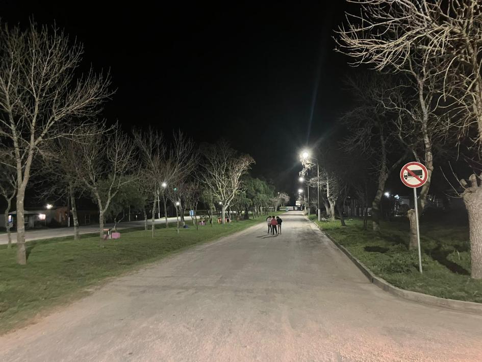 Intendencia realiza trabajos de mejoras en alumbrado en el interior