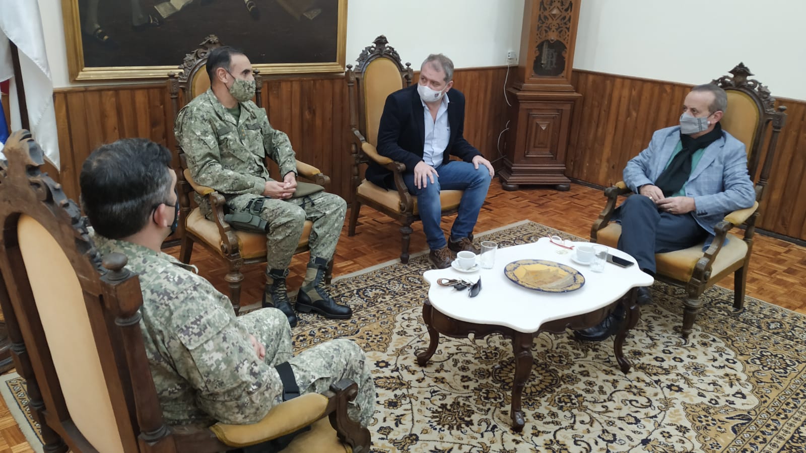 Intendente Guillermo López recibió al Gral. Omar Carabajal Comandante de la División Ejército II 4