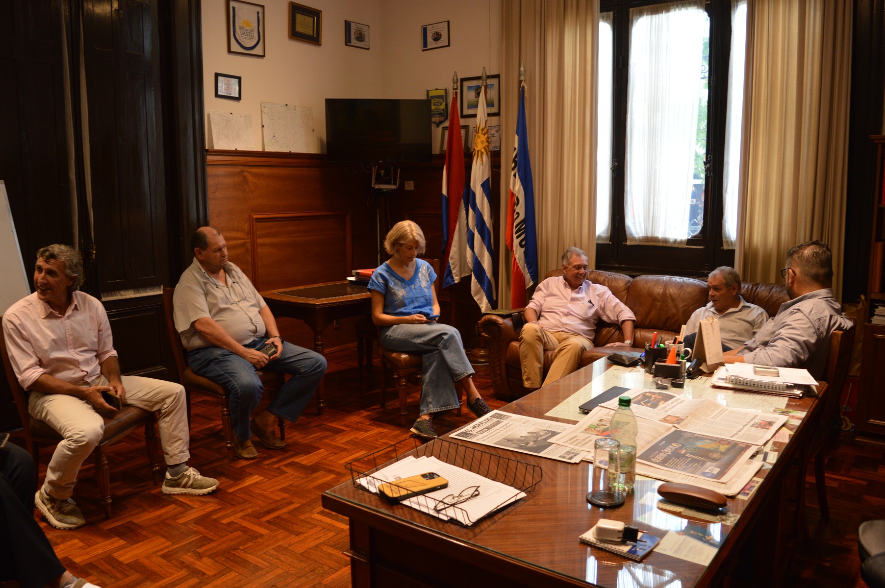Intendente Guillermo López recibió al ministro del MGAP Fernando Mattos