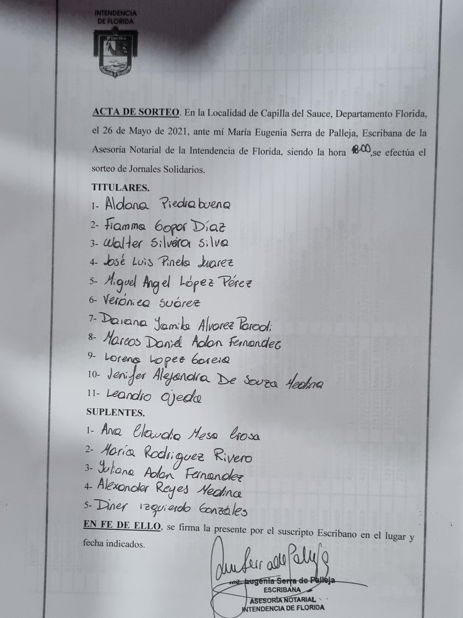 JORNALES SOLIDARIOS CApilla