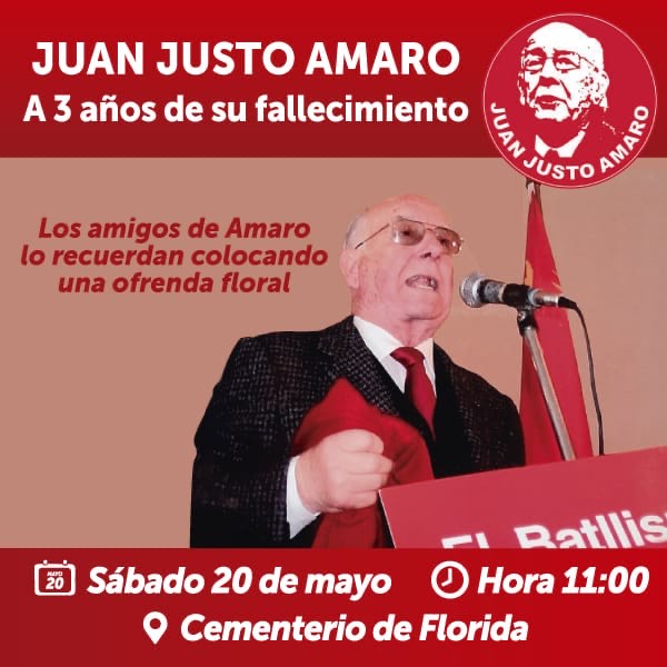 La 22 realiza homenaje a Juan Justo Amaro